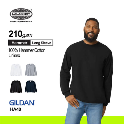 210gsm Hammer Long Sleeve T-shirts - HA40 Gildan