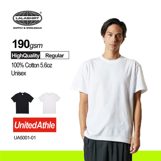 190gsm Premium Regular T-shirts - United Athle UA5001-01