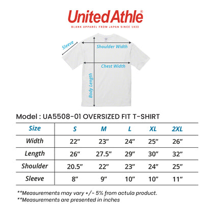 190gsm Premium Oversized T-shirts - United Athle UA5508-01